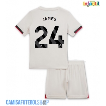 Camisa de time de futebol Chelsea Reece James #24 Replicas 2º Equipamento Infantil 2025-26 Manga Curta (+ Calças curtas)
